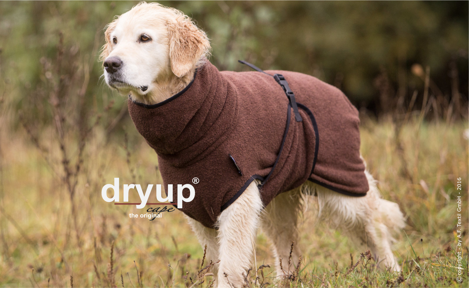 Hundebademantel Dryup Cape braun