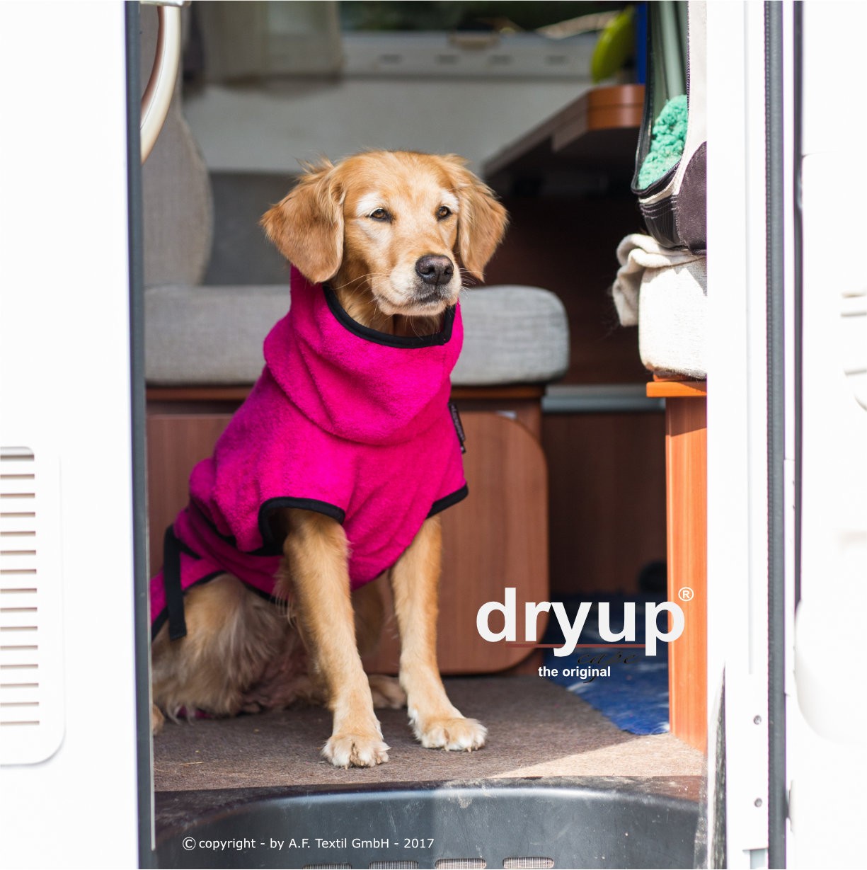 Hundebademantel Dryup Cape pink